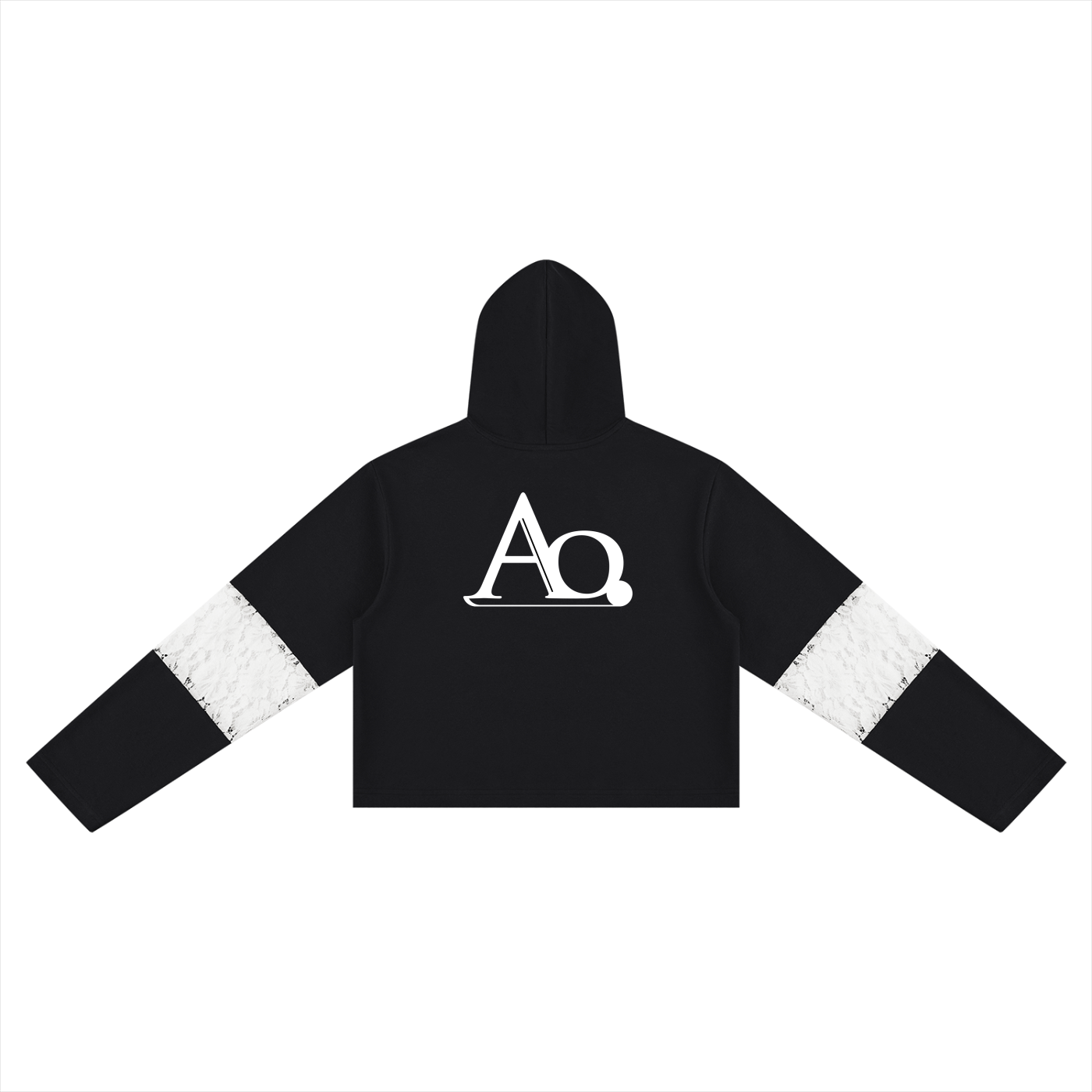 Artistic Operations Official Women’s Cropped Lace-Panel Hoodie