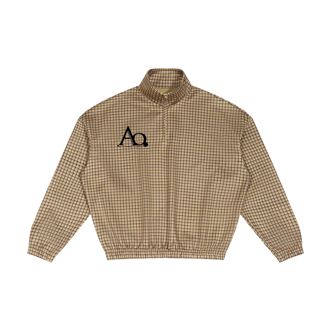 Unisex Plaid Quarter-Zip Sweatshirt