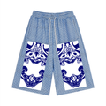 Unisex Plaid Drawstring Shorts