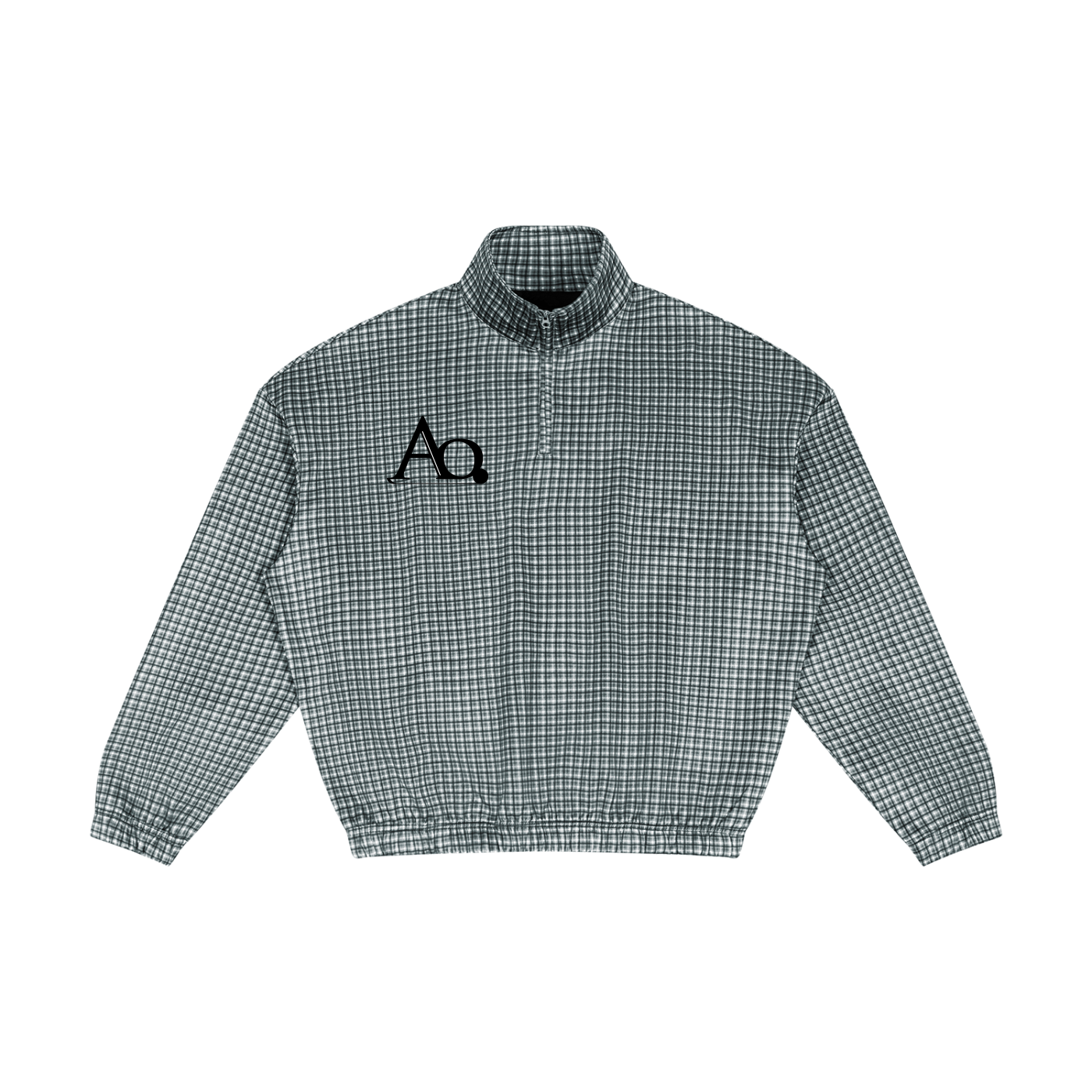 Unisex Plaid Quarter-Zip Sweatshirt