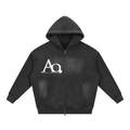 Artistic Operations Official Sunfade Two-way Zipper Boxy Fleece Hoodie