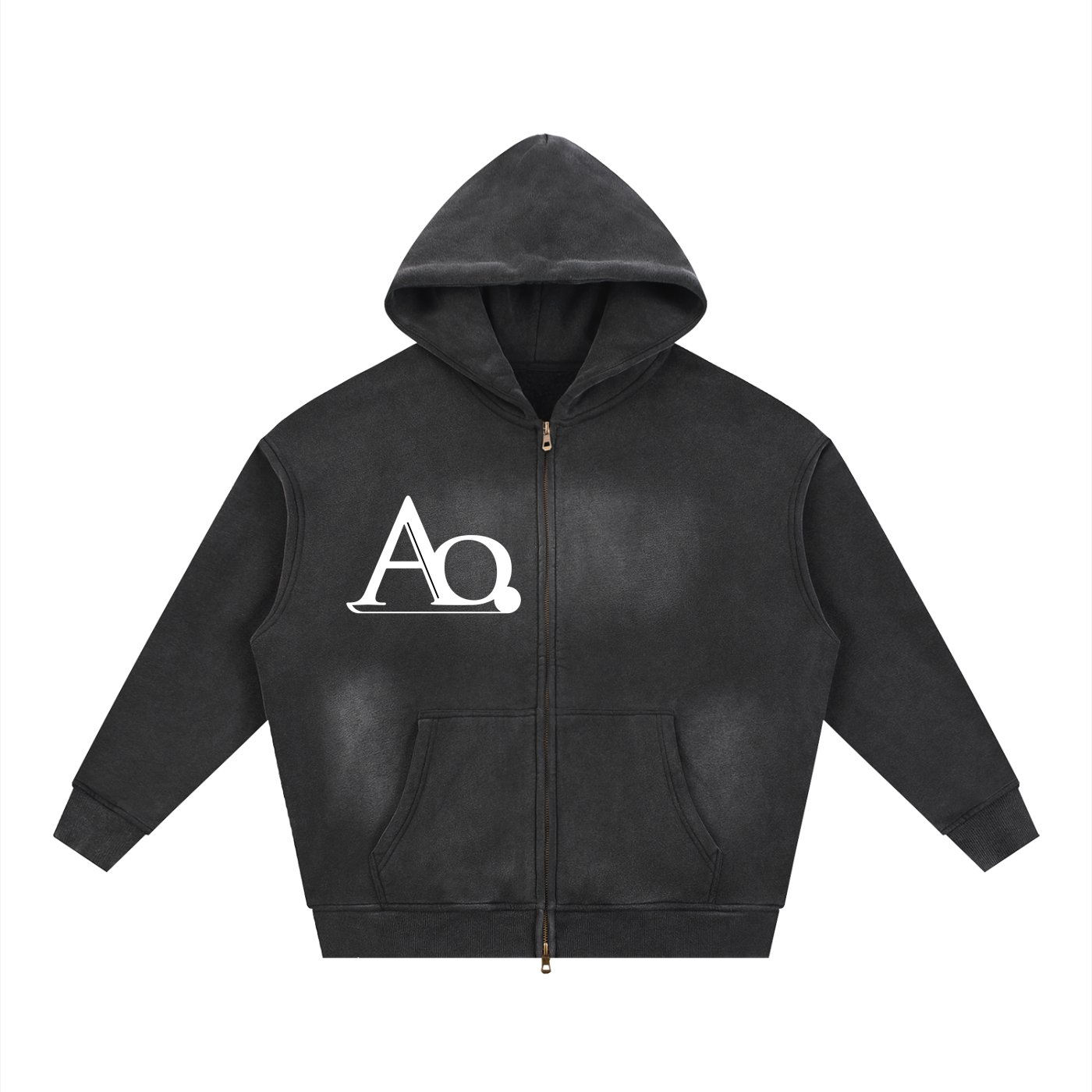 Artistic Operations Official Sunfade Two-way Zipper Boxy Fleece Hoodie