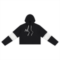 Artistic Operations Official Women’s Cropped Lace-Panel Hoodie