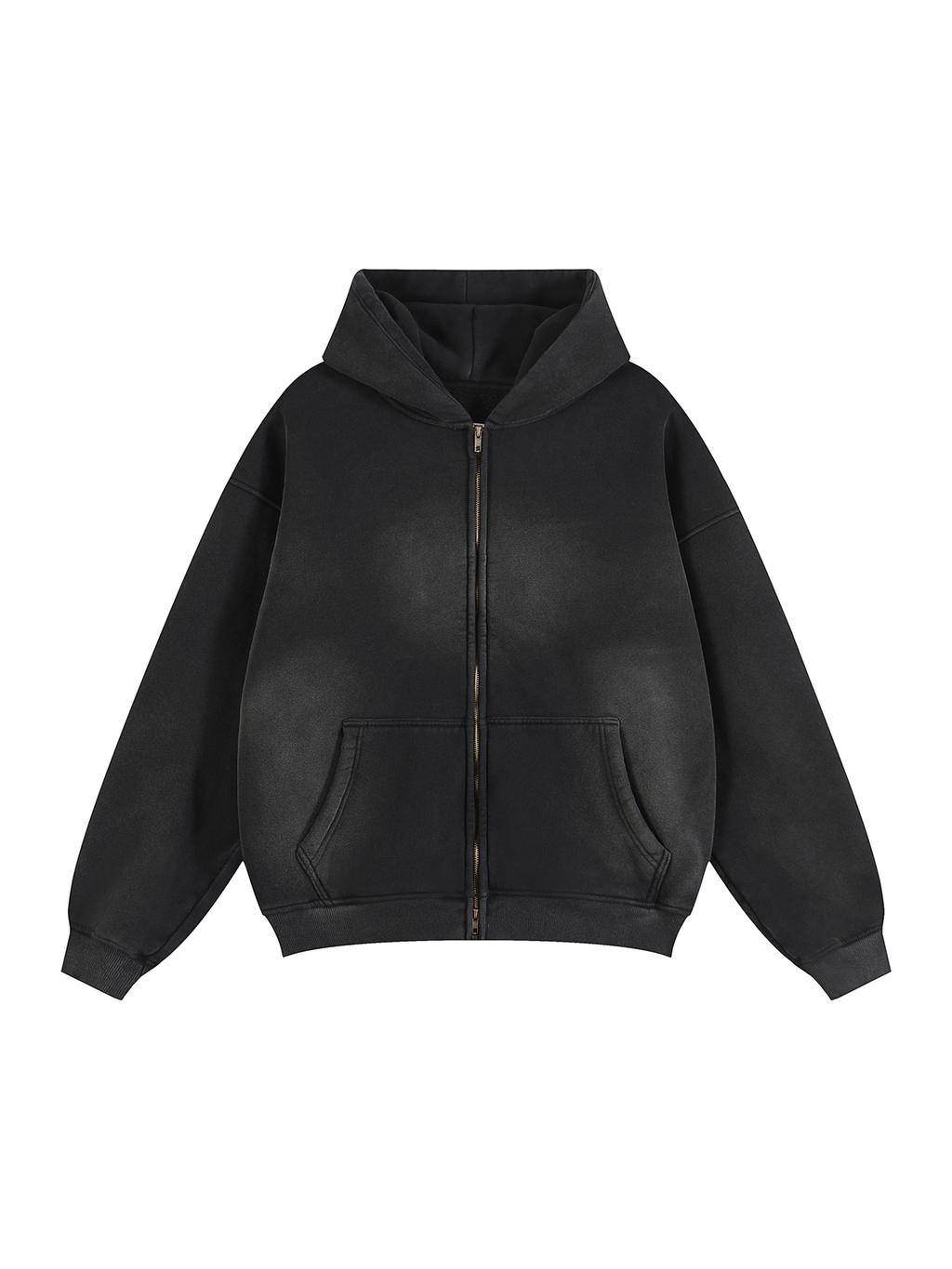 Artistic Operations Official Sunfade Two-way Zipper Boxy Fleece Hoodie