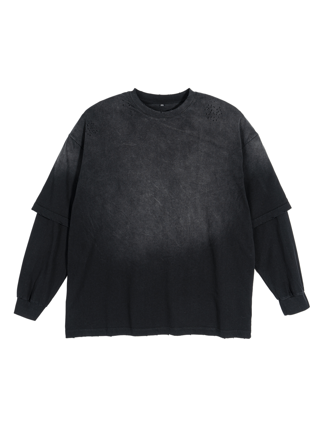 mens,faded,black,longsleeve,gray,fade,cotton,tapstitch,artistic,operations,2026,new,winter,evening,sports