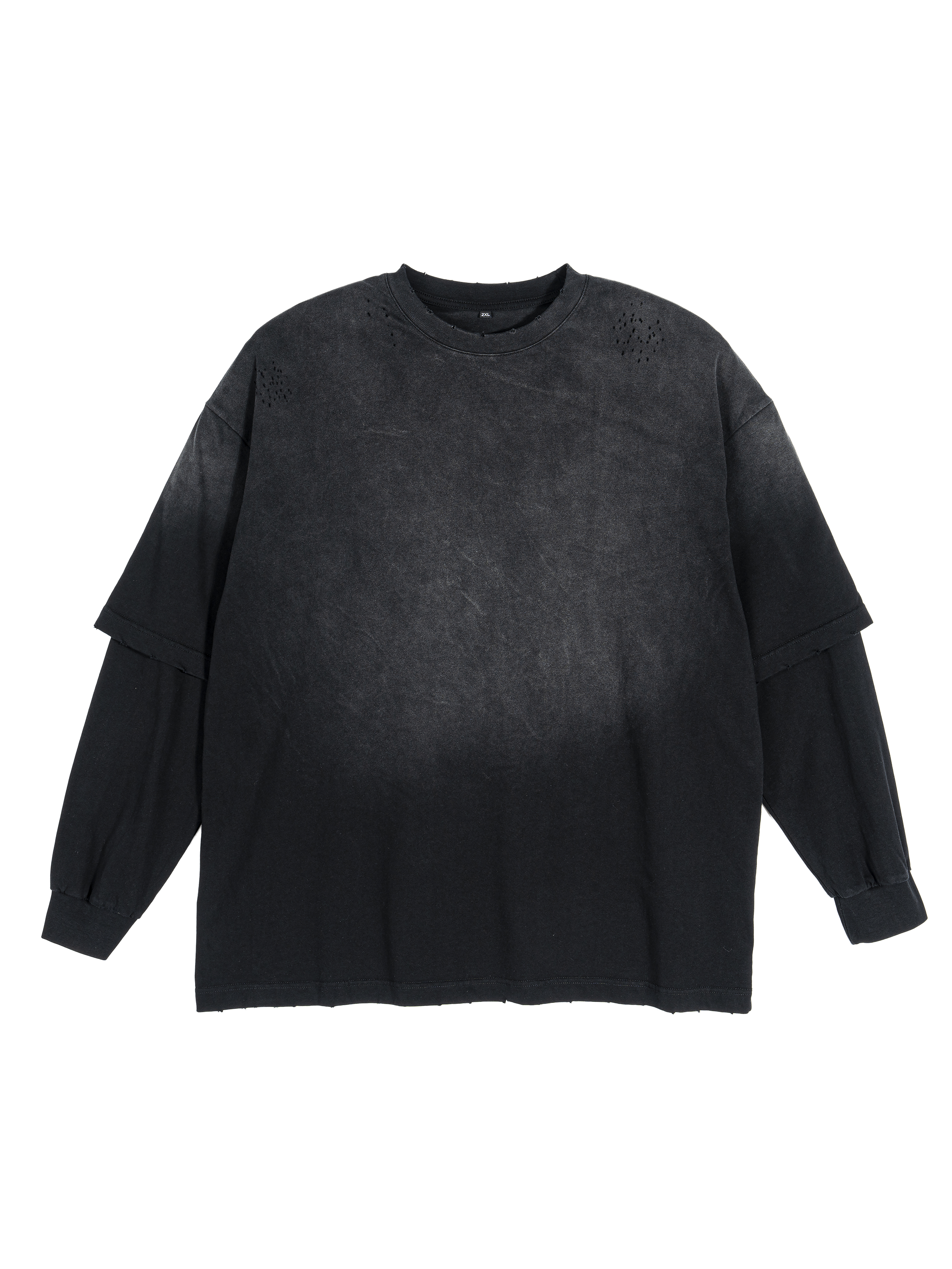 mens,faded,black,longsleeve,gray,fade,cotton,tapstitch,artistic,operations,2026,new,winter,evening,sports