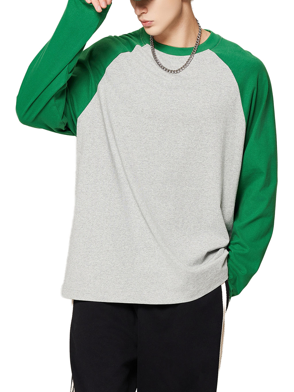 Artistic Operations Color-Blocked Raglan Long-Sleeve T-Shirt