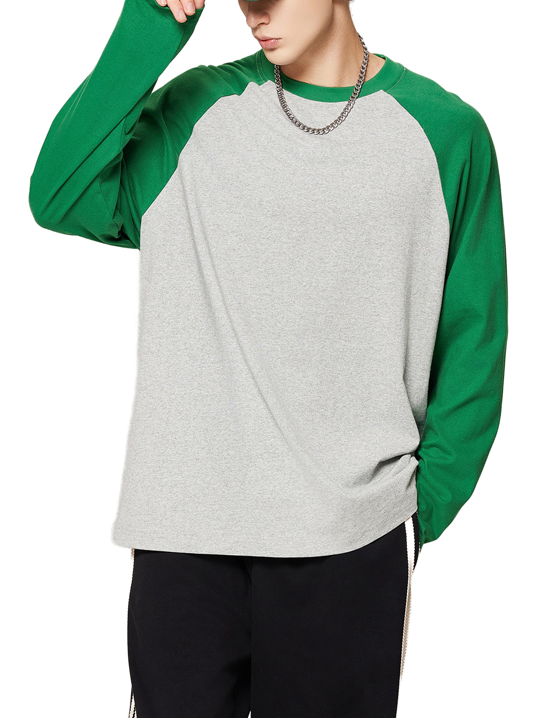 Artistic Operations Color-Blocked Raglan Long-Sleeve T-Shirt