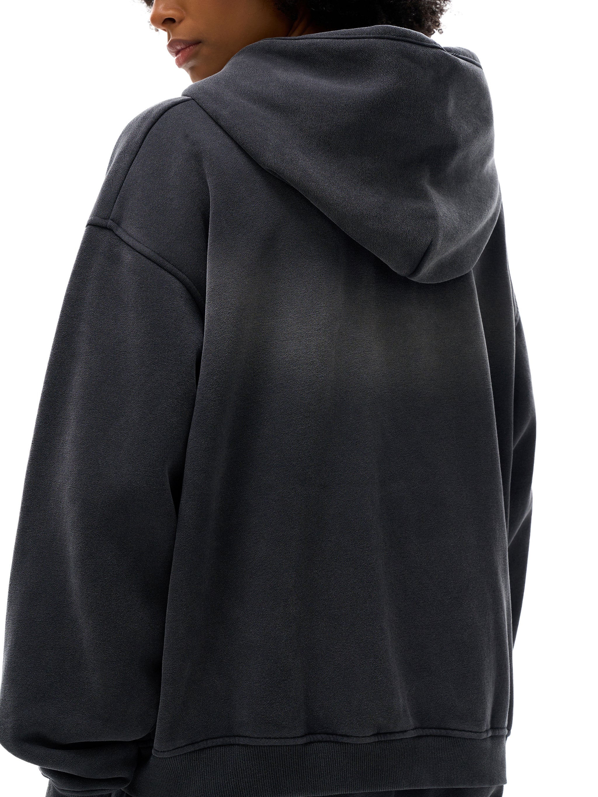 Artistic Operations Official Sunfade Two-way Zipper Boxy Fleece Hoodie