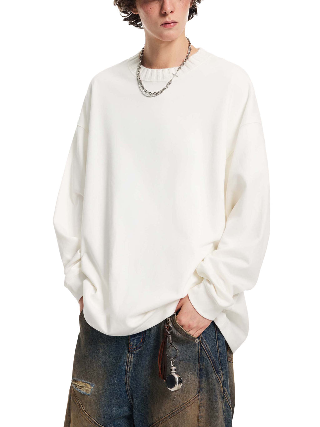 Artistic Operations Official Knitted Round Neck Oversize Sweatshirt
