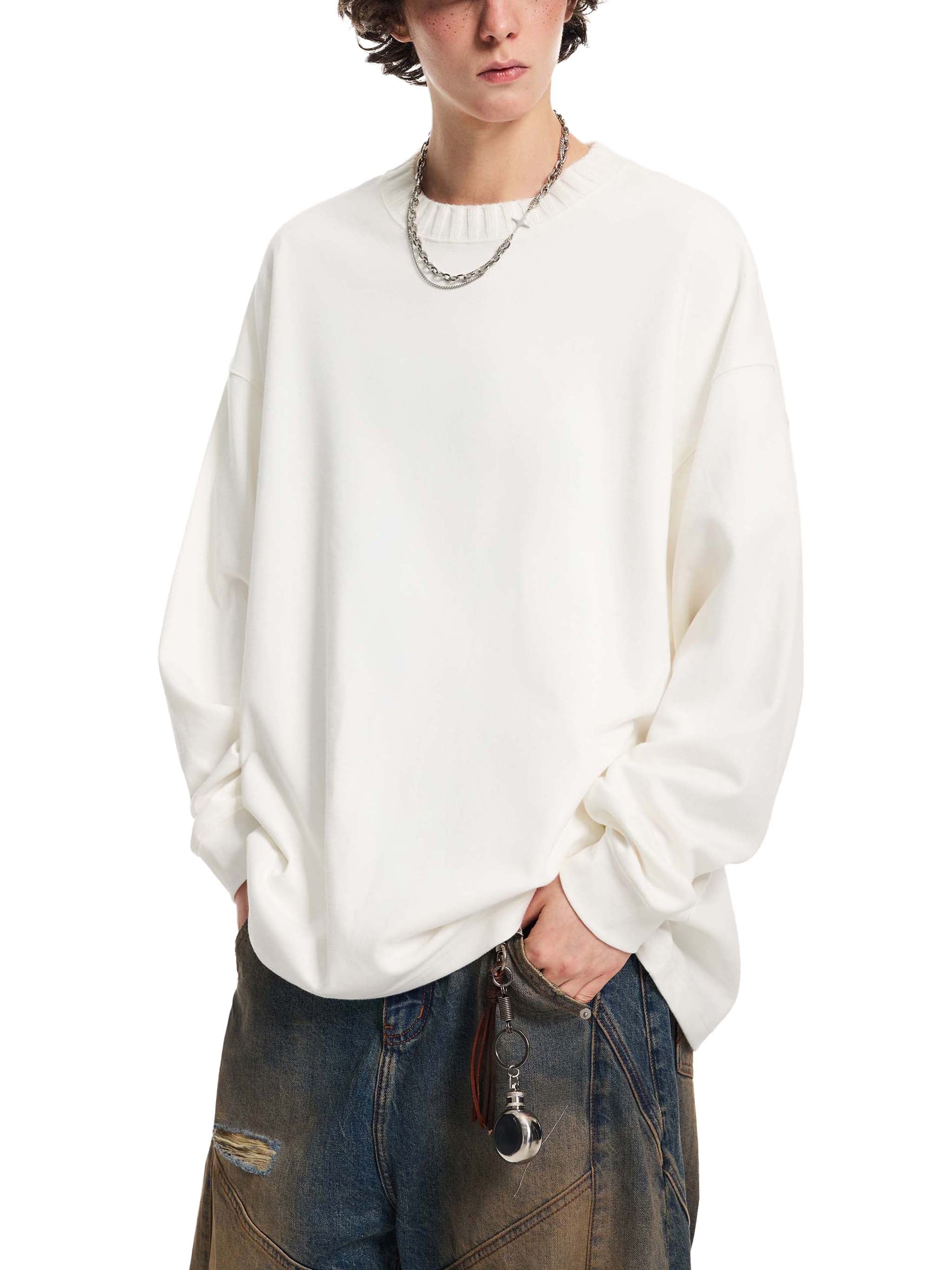 Artistic Operations Official Knitted Round Neck Oversize Sweatshirt