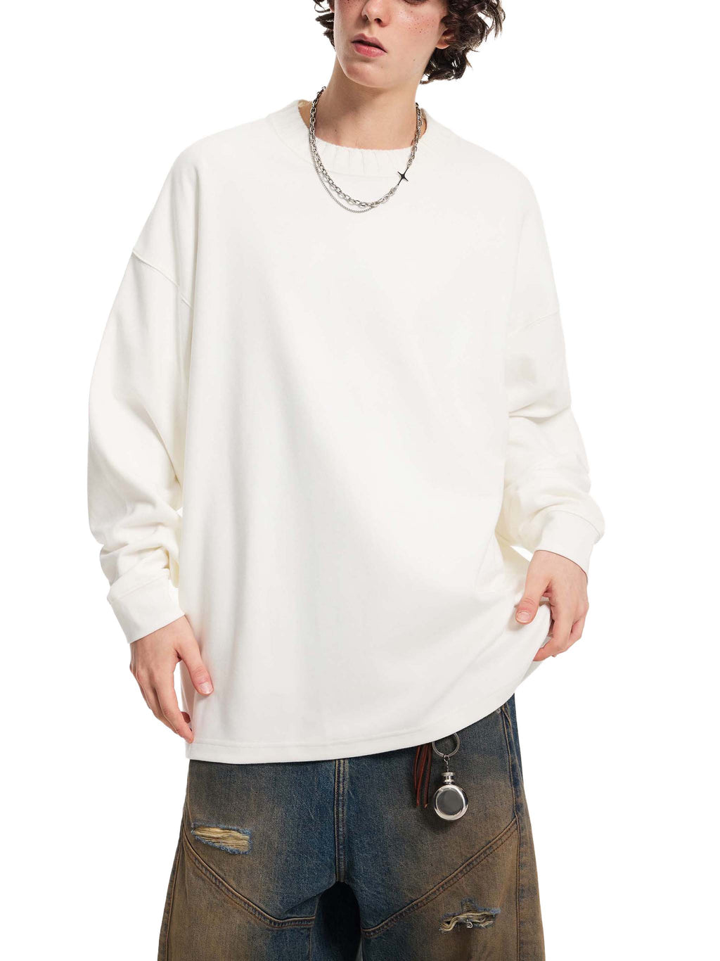 Artistic Operations Official Knitted Round Neck Oversize Sweatshirt