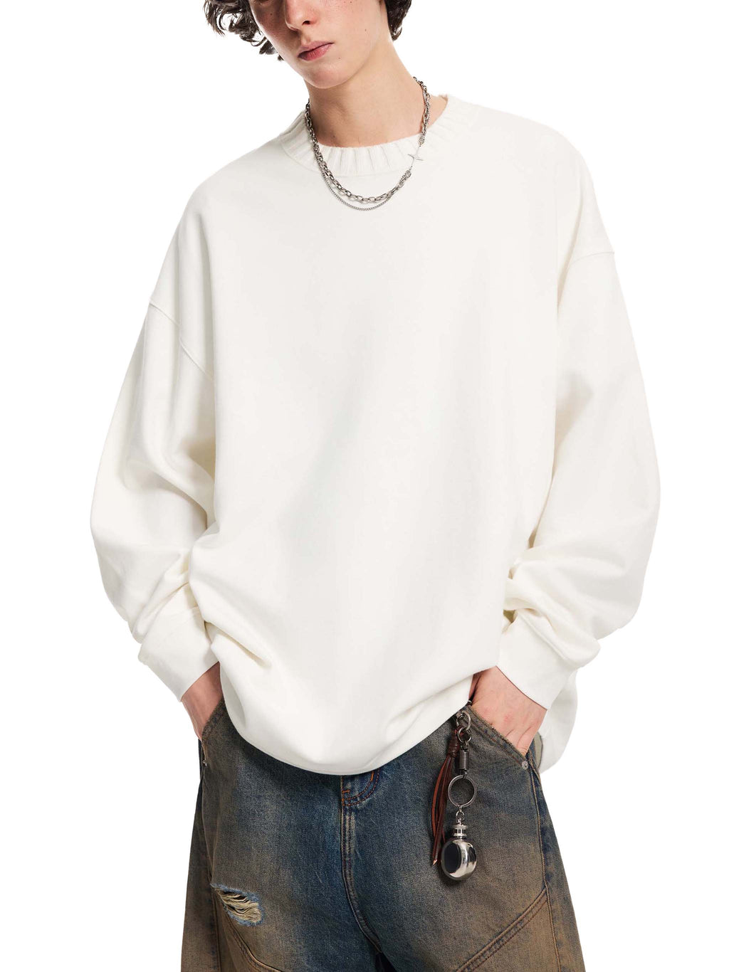 Artistic Operations Official Knitted Round Neck Oversize Sweatshirt