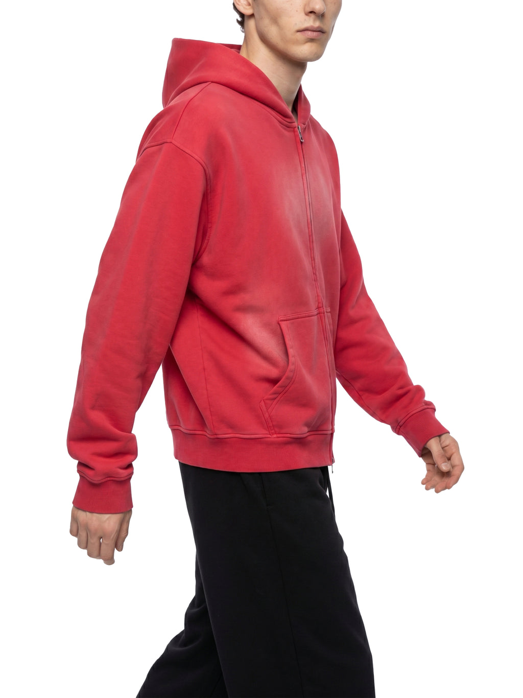 Artistic Operations Official Sunfade Two-way Zipper Boxy Fleece Hoodie