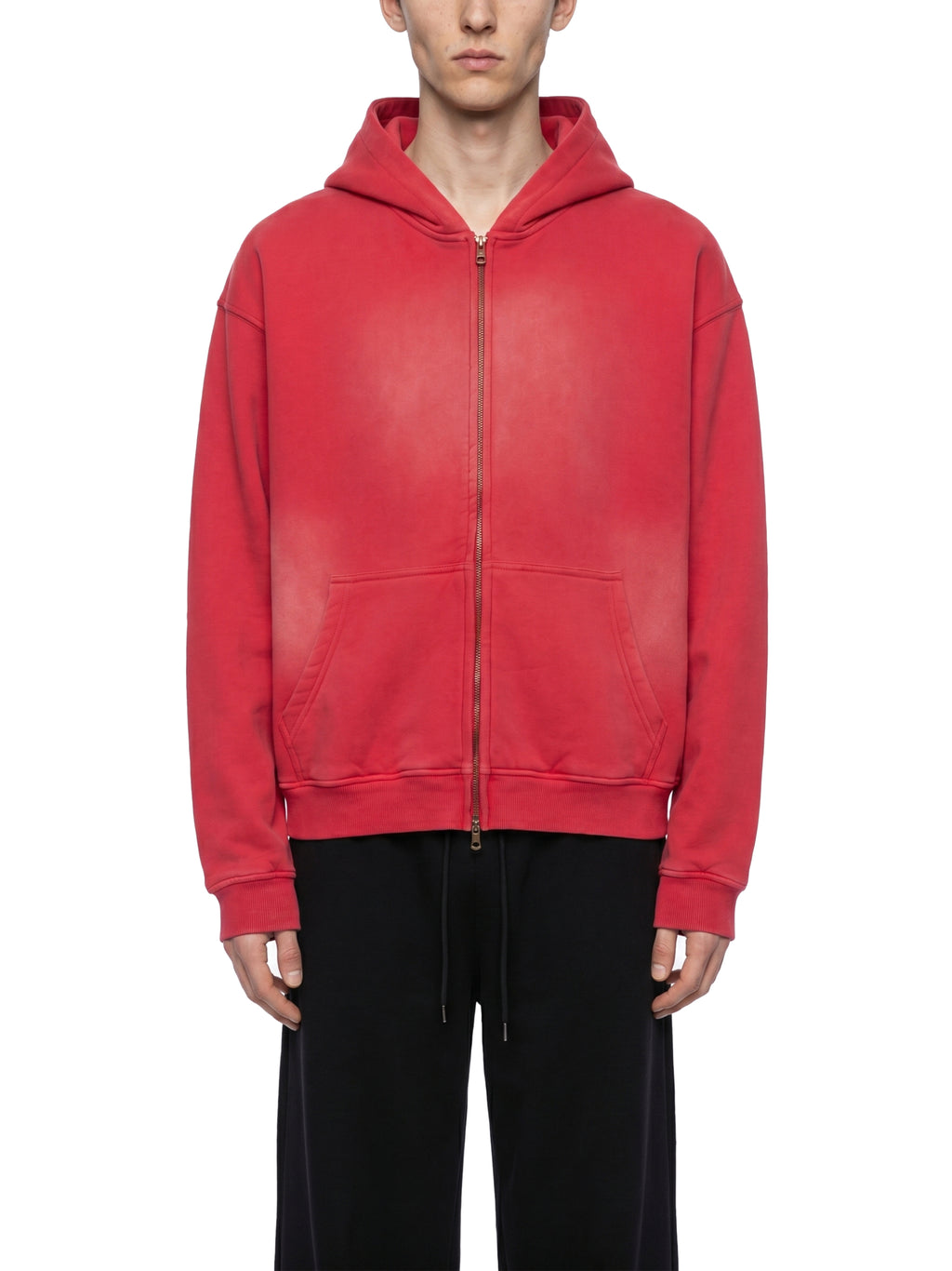 Artistic Operations Official Sunfade Two-way Zipper Boxy Fleece Hoodie