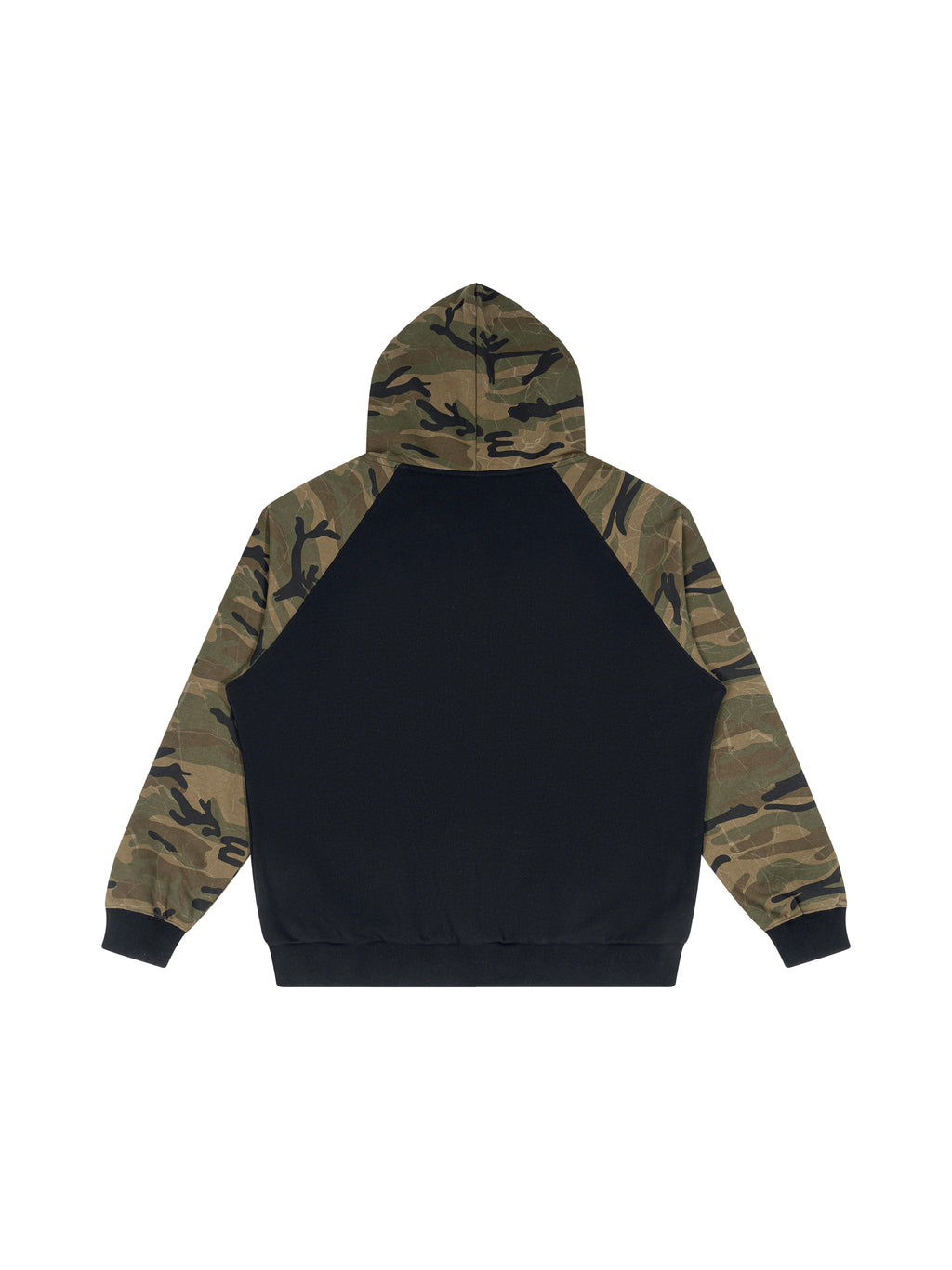 Artistic Operations Unisex Camo-Splice Raglan Zip Hoodie
