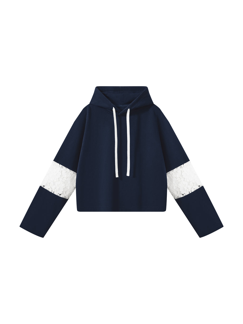 Artistic Operations Official Women’s Cropped Lace-Panel Hoodie